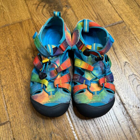 Keen Newport H2 Sandals Youth Sz 3 Rainbow Tie Dye Sport Hiking Water Shoes - Picture 2 of 6